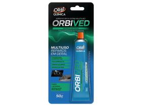 Cola Silicone Transparente Uso Geral Orbived 50g Multiuso Flexível Cura Acética Vulcaniza Ambiente