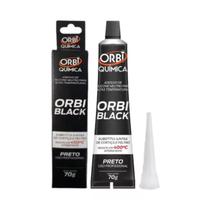 Cola silicone vedante junta ( preto ) alta temperatura orbi black 70g 24038-a