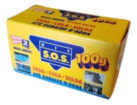 Cola Sos Massa Adesiva Secagem Rápida Veda Solda 100g Cor Cinza