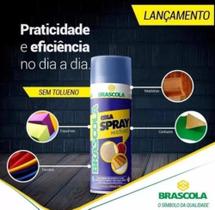 Cola Spray Multiuso Brascola 500ml Tecido Automotivo Sapateiro Artesanato Casa Moveleira Isopor