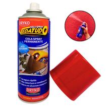 Cola Spray Permanente Papel De Parede Madeira Tecido 400ml Dryko Adesivo Artesanato Espuma Couro Isopor Plástico Carpete