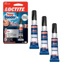 COLA SUPER BONDER ORIGINAL 3g LOCTITE KIT C/ 3 un