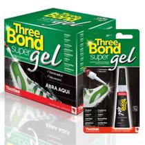 Cola Super Gel Three Bond 3g Embalagem com 24 Unidades Fixação Instantânea e Resistente!