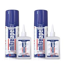 Cola Super Glue Mitreapel CA com ativador de 50 mL e 200 mL, pacote com 2 Cola Super Glue Mitreapel CA com ativador de 50 mL e 200 mL, pacote com 2