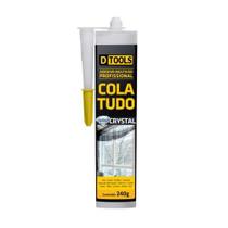 Cola Tudo Crystal 240g Dtools Adere Madeira, Cerâmica, PVC, Mármore, Gesso Resistente ao Rasgo Corte