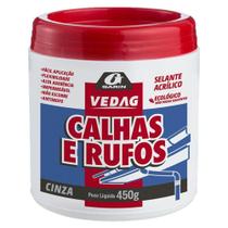 Cola Veda Calha Vedag Pote Garin 450g Cinza Cola Veda Calha Vedag Pote Garin 450g Cinza