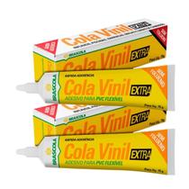 Cola Vinil Extra Brascola Pvc Flexível Bisnaga 75g 2 Unidades