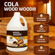 Cola Wood Wood 3 4,3kg Adesivo Atóxico para Madeira, MDF e Montagem de Móveis