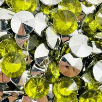 Colagem Chaton Diamante Verde 11mm Plástico 50pçs 20g Colagem Chaton Diamante Verde 11mm Plástico 50pçs 20g