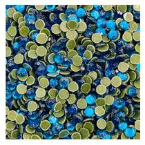 Colagem Chaton Hot Fix Meia Pérola Vidro Azul 4mm 500pçs 20g Colagem Chaton Hot Fix Meia Pérola Vidro Azul 4mm 500pçs 20g