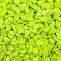 Colagem Chaton Meia Gota Verde 5x7mm 1000un Plástico 120g