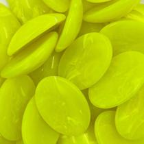 Colagem Chaton Oval Amarelo Leitoso Resina 29x20mm 10pçs