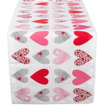 Colagem de corações de Dia dos Namorados Table Runner DII 35x180cm