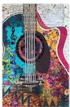 Colagem de guitarra padrão Laura Heine em tamanho real 23x36 Colagem de guitarra padrão Laura Heine em tamanho real 23x36