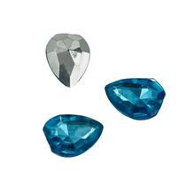 Colagem Gota Strass 10x13mm 100pçs Acrílico Azul Claro 22g