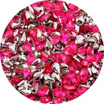 Colagem Gota Strass 4x6mm Rosa Acrílico 300pçs 12g