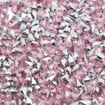 Colagem Gota Strass Acrílico Rosa Transparente 4x6mm 500pçs 25g