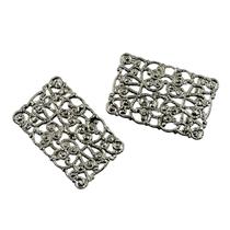 Colagem Metálico Filigrana Retangular Prata 46x30mm 10pç 28g Colagem Metálico Filigrana Retangular Prata 46x30mm 10pç 28g