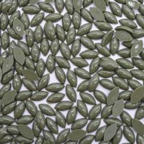 Colagem Navete Resina Verde Musgo 5x10mm 100pçs 10g