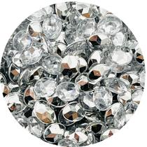 Colagem Oval Strass 6x8mm Acrílico Transparente 300pçs 30g