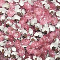 Colagem Oval Strass Acrílico Rosa Transparente 8x10mm 300pçs 48g Colagem Oval Strass Acrílico Rosa Transparente 8x10mm 300pçs 48g