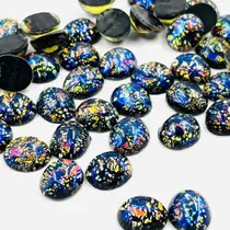 Colagem Pedra12x10mm Aurora Boreal Carbachon 10pçs 16g Colagem Pedra12x10mm Aurora Boreal Carbachon 10pçs 16g