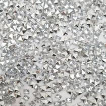 Colagem Quadrado Strass Acrílico Transparente 3mm 2000pçs 24g