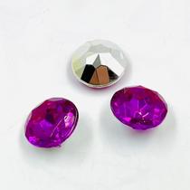Colagem Redondo Strass 10mm 200pçs Acrílico Pink Arte 84g Colagem Redondo Strass 10mm 200pçs Acrílico Pink Arte 84g