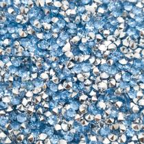 Colagem Redondo Strass Acrílico Azul Claro Transparente 3mm 1000pçs 10g