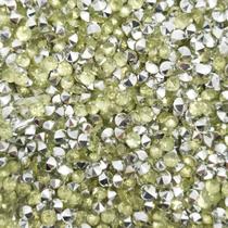 Colagem Redondo Strass Acrílico Verde Claro Transparente 3mm 3000pçs 30g