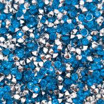 Colagem Redondo Strass Acrílico Verde Tiffany Transparente 3mm 5000pçs 50g