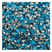 Colagem Redondo Strass Azul Turquesa 4mm 3000pç Acrílico 30g