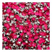 Colagem Redondo Strass Rosa 4mm 1000pçs Acrílico Biju 10g