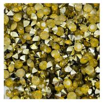 Colagem Strass 5mm SS24 Dourado Fosco 1200pçs Ponto Luz 75g