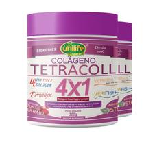 Colágeno 4 Em 1 Tetracoll 300G Morango Kit 02 Unidades Colágeno 4 Em 1 Tetracoll 300G Morango Kit 02 Unidades