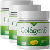 Colágeno + Ácido Hialurônico + Silicio + C - 200g Limão 3 potes