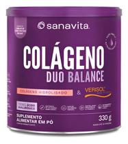 Colágeno Duo Balance Sanavita 330g Hibisco e Frutas Roxas