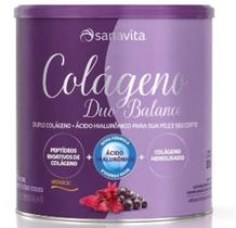 Colageno Duo Balance (Verisol e Ácido Hialurônico) Sabor Hibiscus e Frutas Roxas de 330g-Sanavita