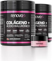 Colágeno E Ácido Hialurônico 2 Potes Renova Be+creme