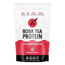 Colágeno em Pó Boba Tea Protein Morango Hibisco - 30 Serviços