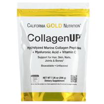 Colágeno em pó com Ácido Hialurônico - California Gold Nutrition 206g Sem sabor