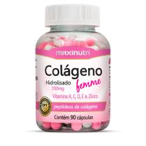Colágeno Femme Zinco + Vit A C D E Maxinutri 90Cps Colágeno Femme Zinco + Vit A C D E Maxinutri 90Cps