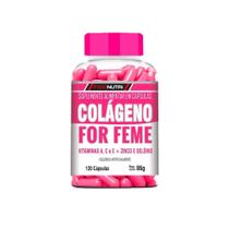 Colágeno for feme 86g 120 caps fisio nutri