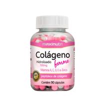 Colágeno Hair Femme - Vitaminas A, C, D, E & Zinco 90 Cápsulas Maxinutri