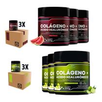 Colágeno Hid + Ácido Hialurônico + Vit. C BV Nutrition - Kit 6x 300g