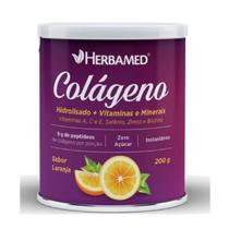 Colageno Hidrolisado 10G + Vitaminas Sabor Laranja Lt C/200G - Herbamed