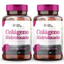 Colágeno Hidrolisado c/ vitamina c - 60 cáps 800mg - kit com 2 potes Colágeno Hidrolisado c/ vitamina c - 60 cáps 800mg - kit com 2 potes