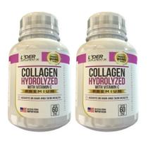 Colágeno Hidrolisado Caps Com Vit+ C 500Mg Kit Com 2 Potes