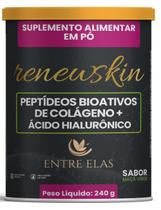 Colágeno Hidrolisado com Ácido Hialurônico e Biotina RenewSkin Renova 240g Entre Elas Maça Verde Colágeno Hidrolisado com Ácido Hialurônico e Biotina RenewSkin Renova 240g Entre Elas Maça Verde