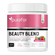 Colágeno hidrolisado com ácido hialurônico, vitamina c, zinco, biotina beauty blend purafor quality saúde e beleza 200g Colágeno hidrolisado com ácido hialurônico, vitamina c, zinco, biotina beauty blend purafor quality saúde e beleza 200g